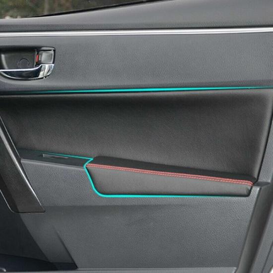 9pcs Real Leather Car Door Panel Armrest Center Box Cover For corolla 2014 2015