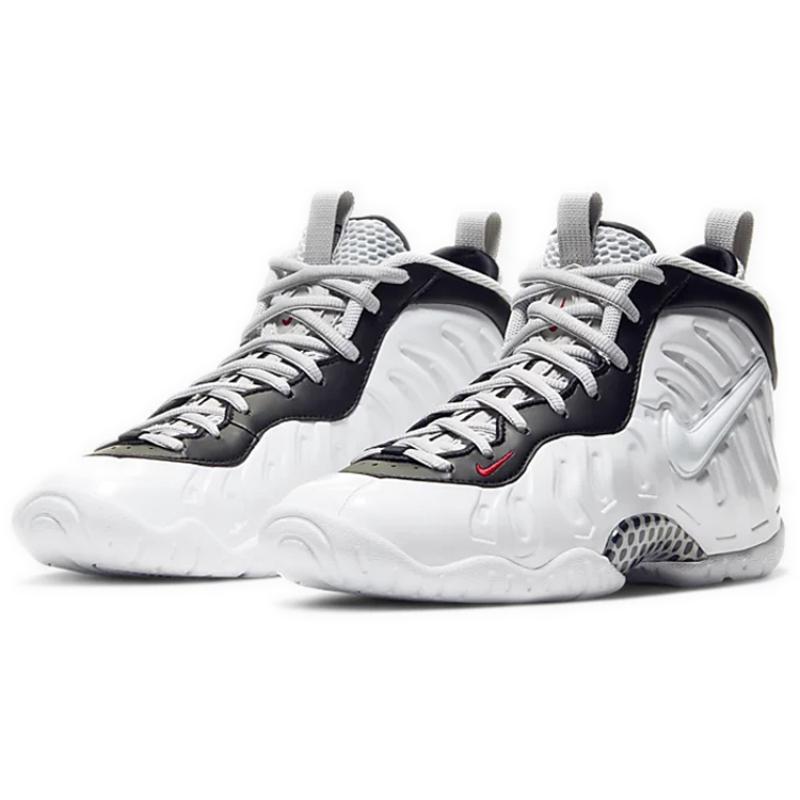 Nike Air Foamposite Pro White Black University Red GS Sneakers 644792-103