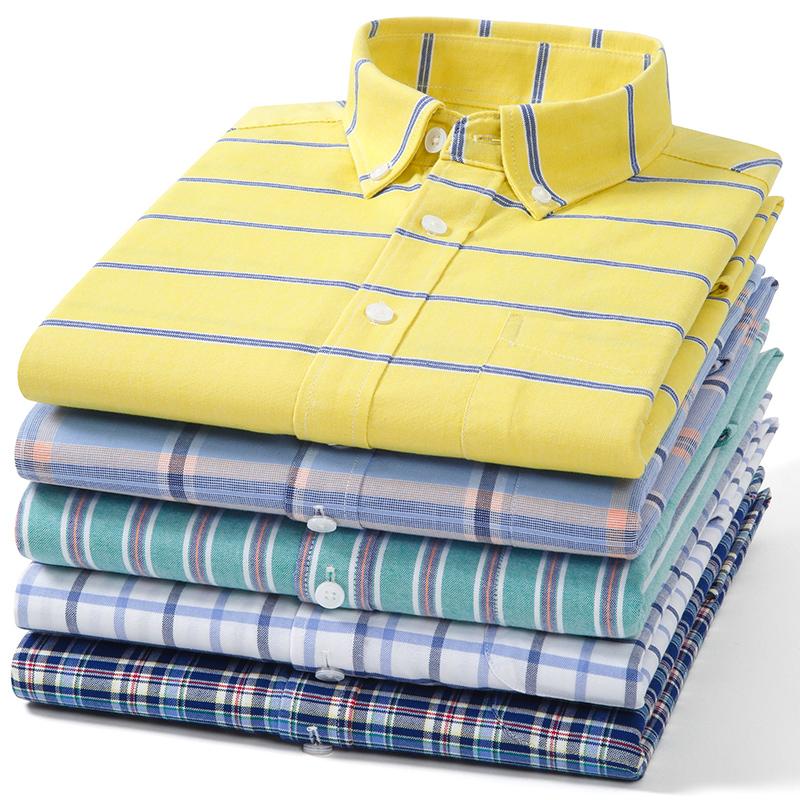 Nuove Camicie da Uomo 100% Puro Cotone Manica Lunga Camicie Eleganti Maschili Slim Sociali Affari Camicetta Monocolore Camicia Oxford 9XL 10XL 11XL