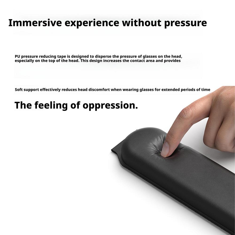 High-end For DJI Goggles N3 Protective Headwear Black PU Leather Headband Comfort Wear Decompression Protective Strap Tool