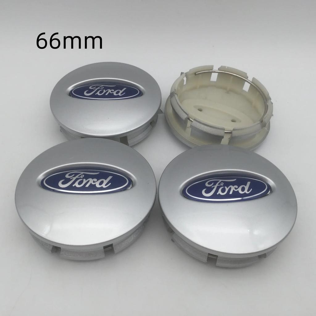 Naklejka na samochód Ford Nowy 2025 Gorąca 4 szt. 3D dla ford 66mm niebieski/czarny/srebrny Emblemat samochodowy Nakładki na środek felgi Naklejka z emblematem Naklejka