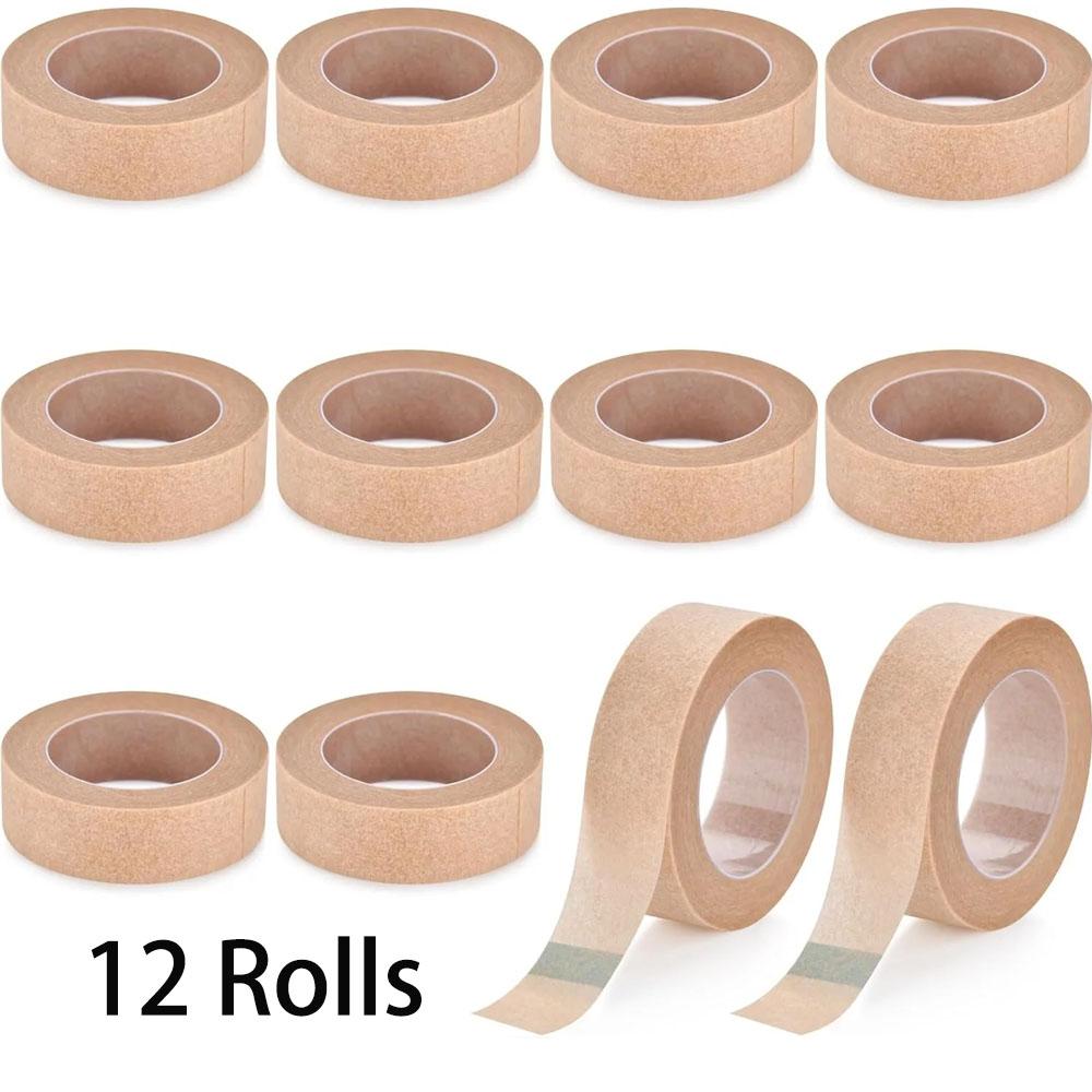 

Medical Paper Tape 12 Rolls,Nose Tapes,Surgical Tape, Breathable for Sensitive Skin Wound Dressing Tape 1.25cm-4.5m