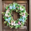 Artificial Flowers Lifelike Simulation Floral Door Hanging Decoration No Watering Maintenance Long-Lasting Spring Freshness Home Wall Decor