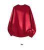 2026 Unisex Red New Year Sweater: Trendy Casual Knitwear with Round Neck for Couples