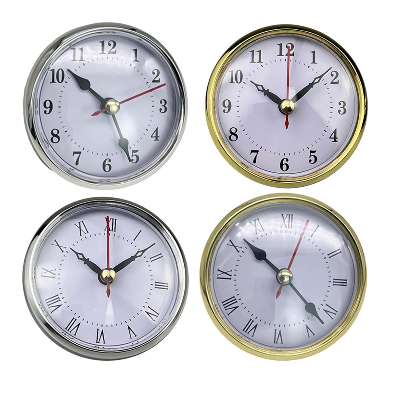 

3-1/8 дюйма(80мм) Вставка для часов с римскими цифрами, круглая вставка для часов, отделка из золота/серебра, идеально подходит для украшения и подарка T5