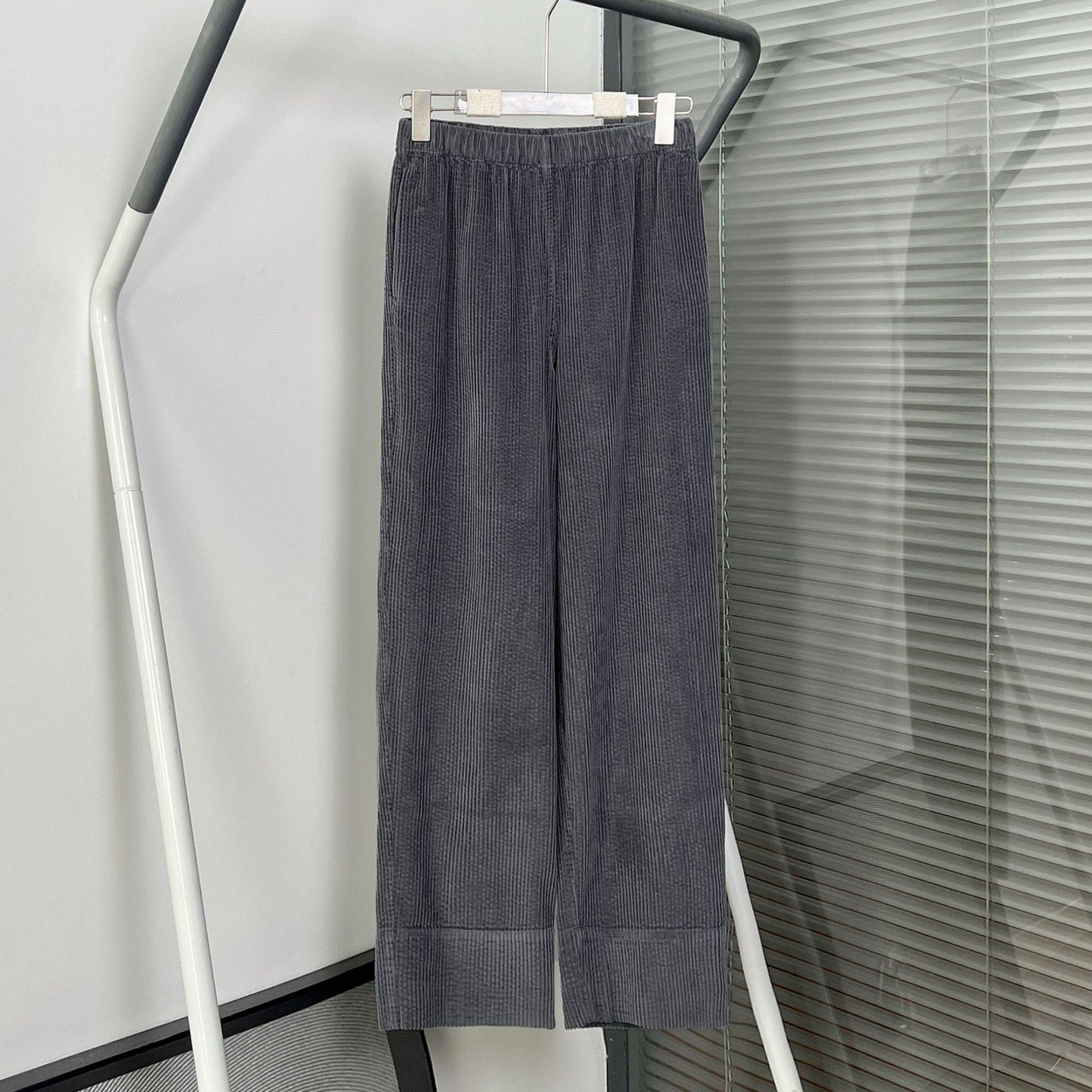 HOUSE25 Women s Three-Color Corduroy Elastic Waist Casual Pants - Autumn/Winter Collection Gray (with label)