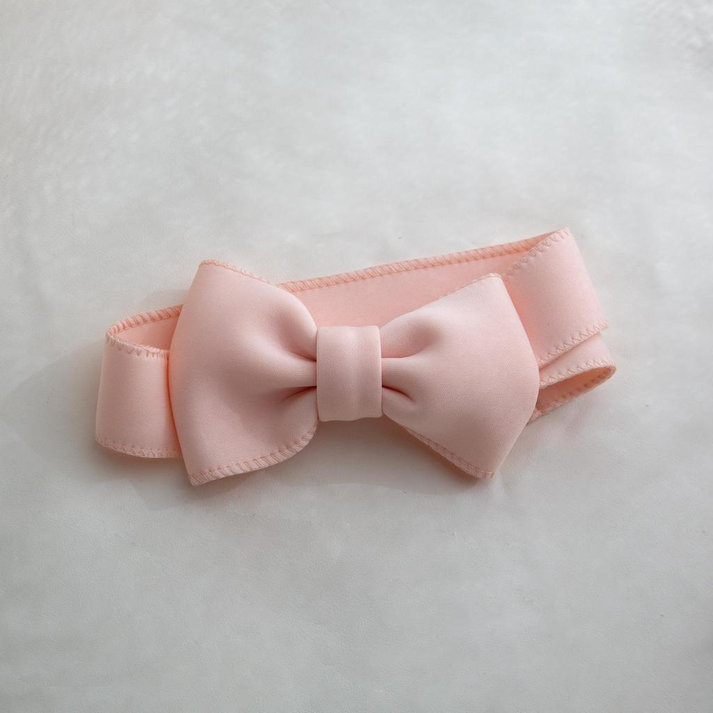 Newborn Baby Girl Headdress: Big Bow Headband for Fontanel Protection, Birthday Outfit Accessory