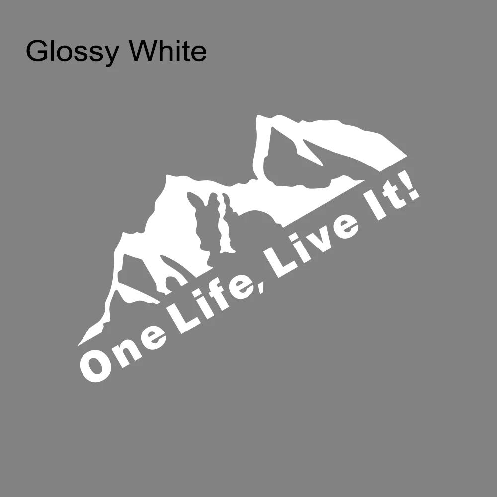 One Life Live It Adesivo per Auto Creativo Montagna Fuoristrada Camion Decalcomanie in Vinile Carrozzeria Finestrino Laterale Accessori Decorativi Personalizzati