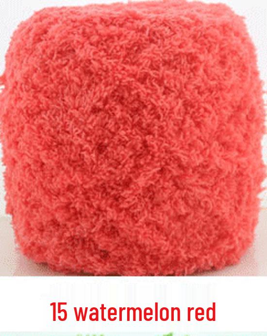 Dreifädiges Korallenfleece Flauschgarn für handgestrickte Chunky Schals und Handtücher