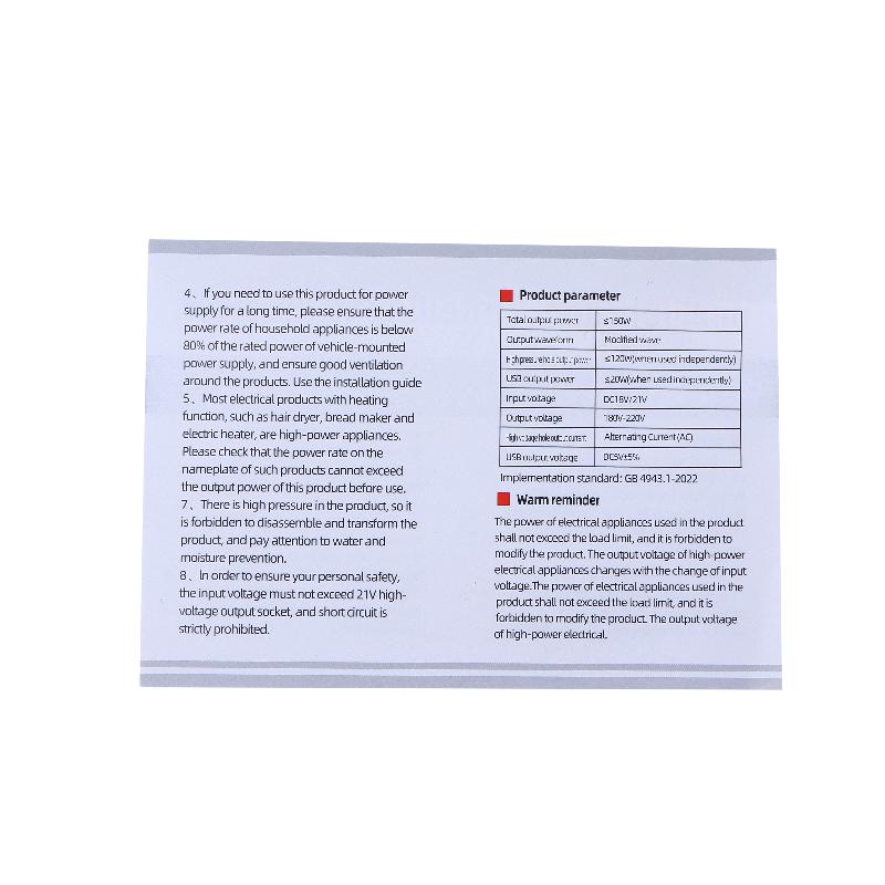 1Pcs Led Mini Intelligent Inverter Power Converter Portable 120W 21V Lithium Battery Inverter With 3 Usb Ports
