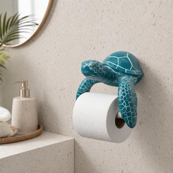 Schildkröte/Hai Toilettenpapierhalter, Wandmontage Rollenhalter, Einfache Montage Wasserdicht Feuchtigkeitsbeständig Toilettenpapierhalter