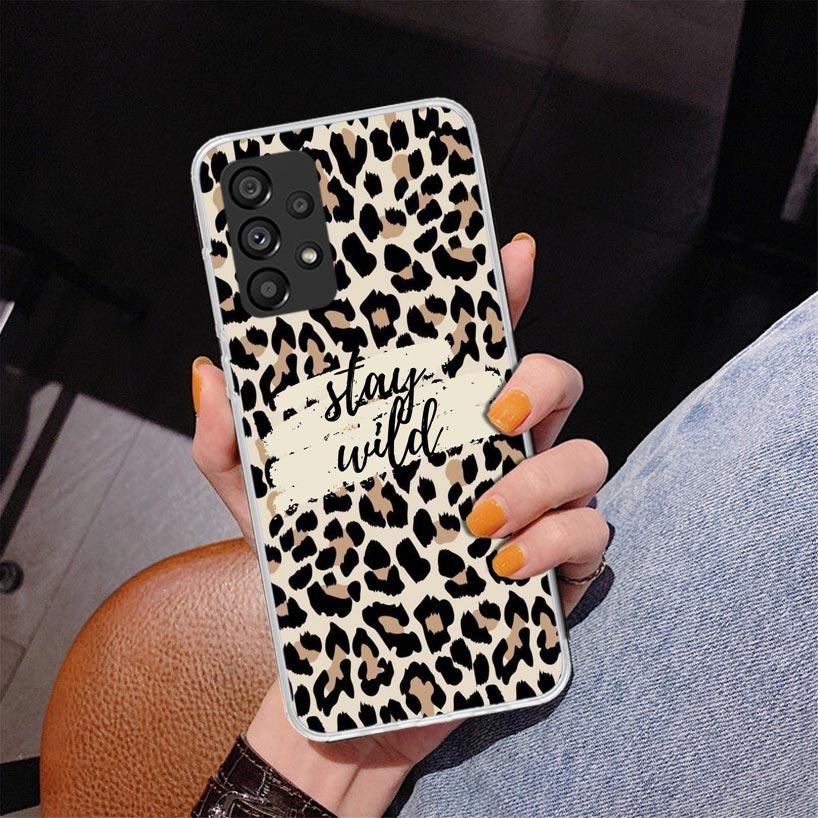 Leopard Print Phnoe Case for Samsung Galaxy A17 A37 A57 A16 A26 A36 A56 A15 A14 A13 A55 A54 A53 A35 A34 A33 A25 A24 A23 A52 Gala