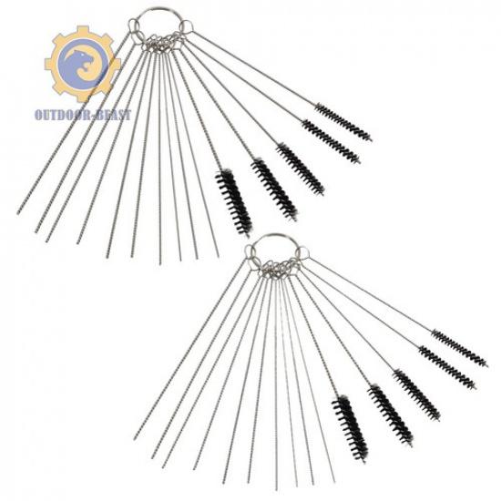 Stainless Steel Carburetor Cleaning Kit 20 Needles 10 Brushes Carb Cleaner Set