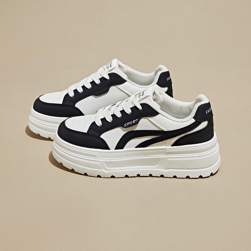 

Women s Chunky Platform Sneakers Non-Slip Breathable Lace-Up Walking Shoes for Women Comfortable Casual Faux Leather Running Workout Tennis Sneakers 40