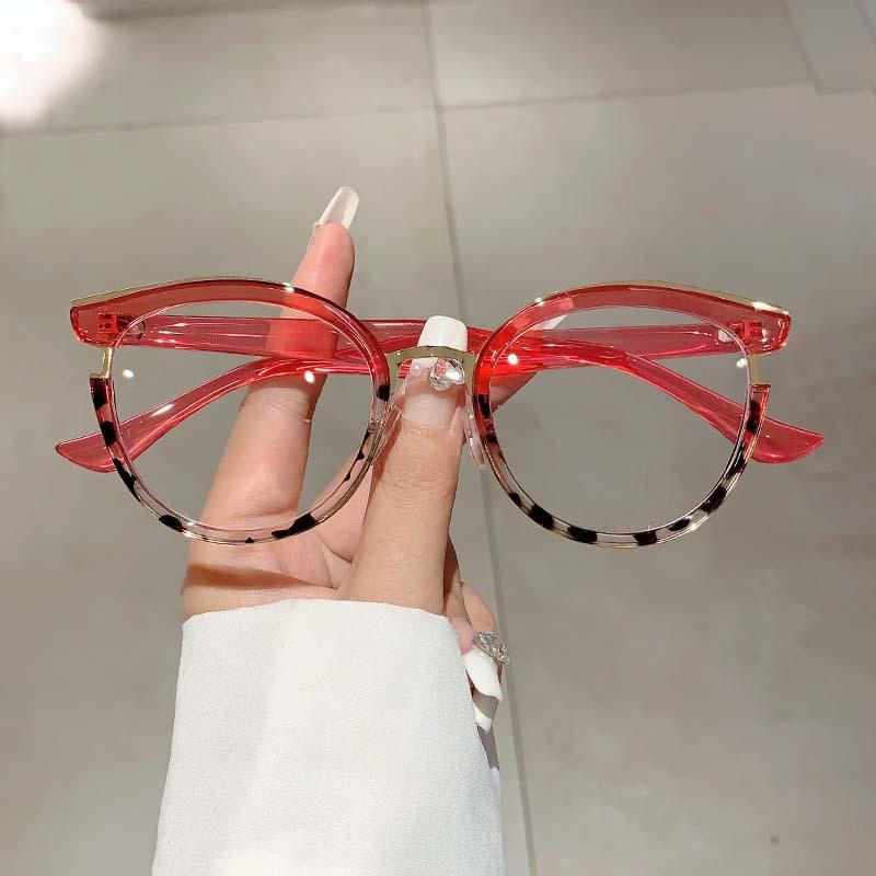 Vintage Cat Eye TR90 Glasses Women Anti Blue Light Designer Optical Frame Myopia Prescription Trendy Luxury Brand
