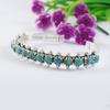 Natural Turquoise Cuff Bracelet, Arizona Turquoise Bangle, Boho Cuff Bracelet, 925 Sterling Silver Multi Stone Bracelet, Engagement Bracelet