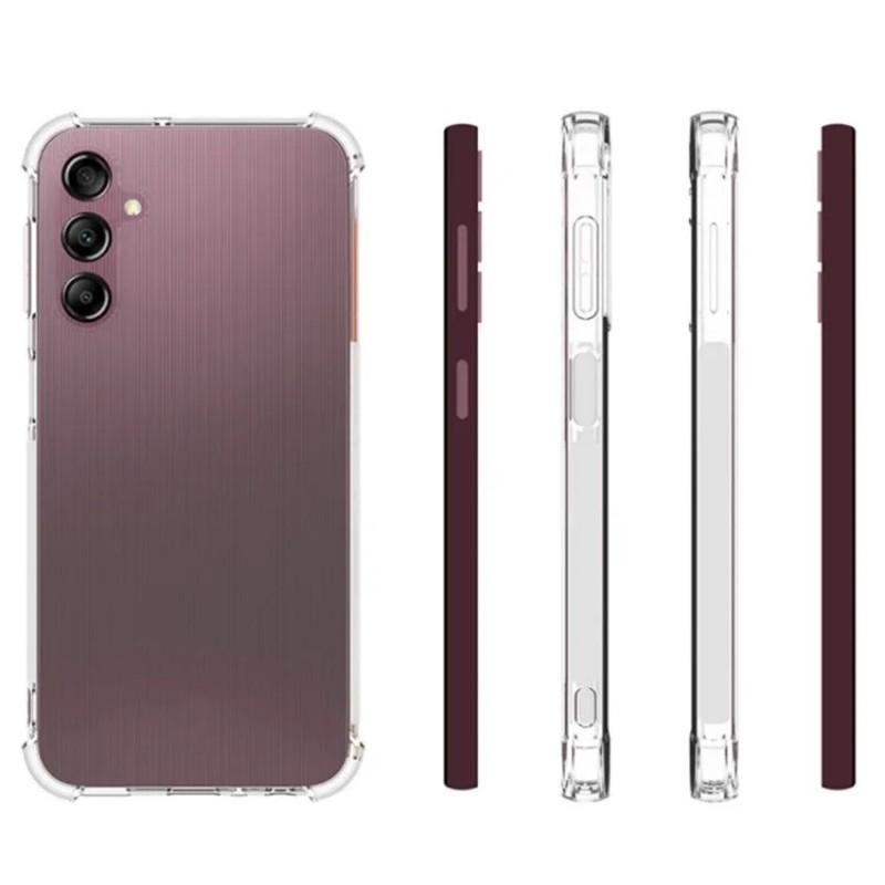 For Samsung Galaxy A25 5G (Global) (161.0 x 76.5 x 8.3mm) Back Cover WANLONFENG TM Series 2.0mm Clear TPU Phone Case (Big Lens Hole)