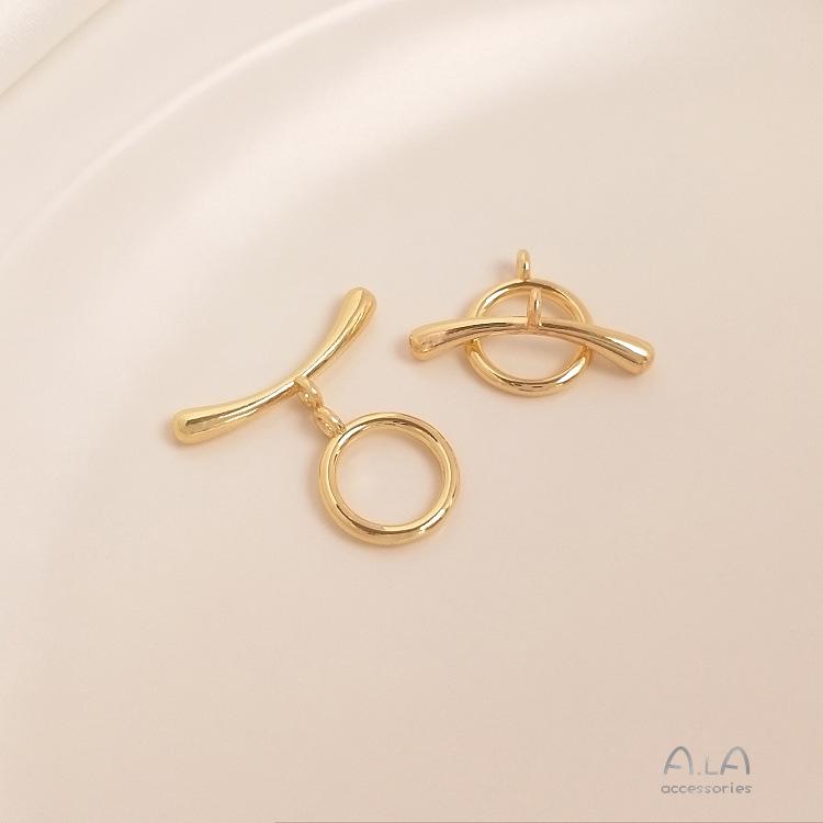 14K Gold Plated Magnetic Clasp Necklace Connector with Pearl and Crystal, DIY Jewelry Accessories.