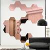 Self-Adhesive Hexagonal Acrylic 3D Mirror Wall Stickers for Living Room and Bedroom Decor