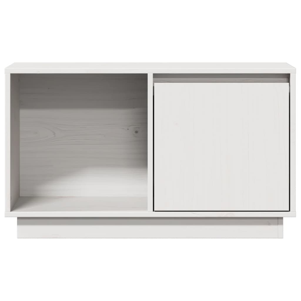 Vidaxl TV Cabinet, White, 74X35X44 Cm, Solid Pine Wood