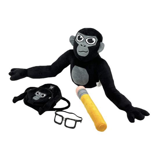 

Мягкая плюшевая игрушка Gorilla Tag, кукла-орангутанг с очками-карандашами, вдохновленная популярной игрой, милый цветной подарок для коллекционеров игр Sets чёрный