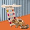 3pcs Wooden Parrot Squirrel Bird Toy Springboard Swing Ladder Cage Accessories
