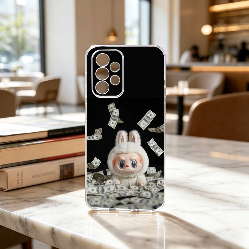 Hot Cartoon L-Labubus Gift  Phone Case For Samsung S25,S24,S21,S22,S23,S30,Ultra,S20,Plus,Fe Transparent Cover