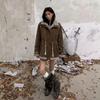 Magic Bear Fleece Cotton Coat Chenille Jacket Retro Nomadic Style Loose Fit Winter Warm Outwear
