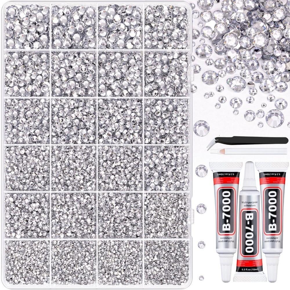 Multicolor Resin Rhinestone Kit DIY Decoration Craft Supplies Flatback Gems Diamond Art Sparkling Bedazzling Rhinestones