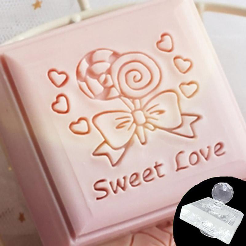 Custom Personalised Love Thank You Soap Stamp Mini Clear Sealing Seal Mold For Diy Handmade Soap Making Supplies Kits Tools