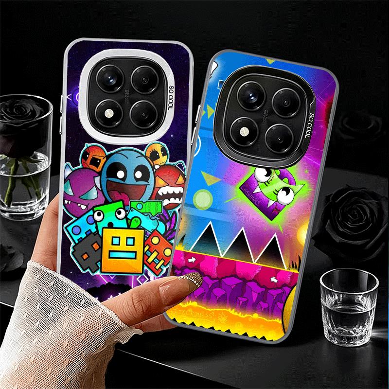 Geometry Dash Game Soft Phone Case for Xiaomi Redmi Note 13 14 15 Pro Plus 12S 12 11S 11 11T 10S 10 Shockproof Cover Back Shell