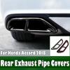 2x svart titan bakcylinder avgasrörsskydd för Honda Accord 2018-2021