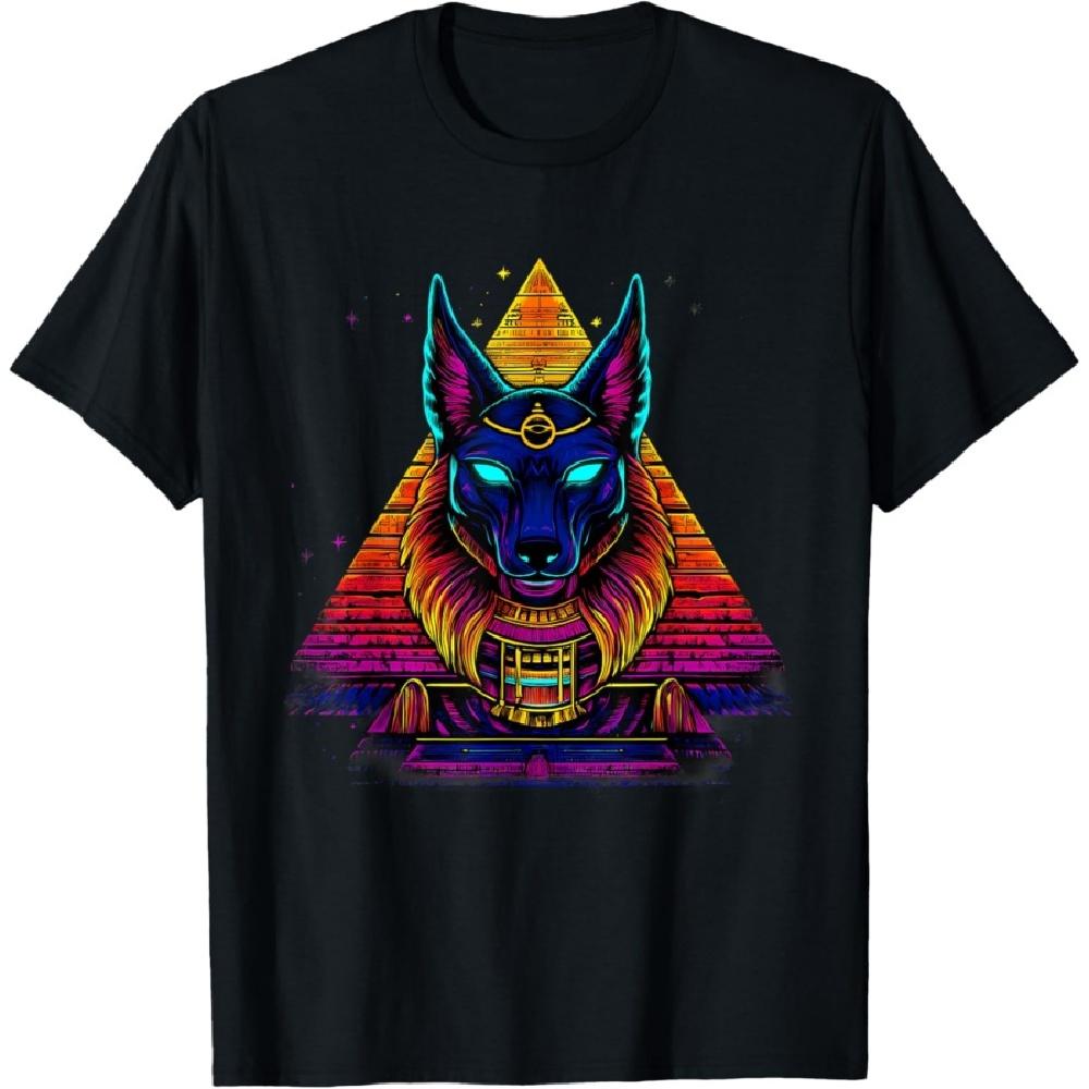

Ancient Egypt Anubis Pyramid Tutankhamun Egypt Mythology T-Shirt S