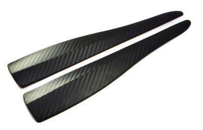 Hiro World Trade Bumper Protectors, Carbon Fiber Pattern Front and Side Aero Guards, Prevent Scratches, Universal Fit, Set of 2 (28cm)
