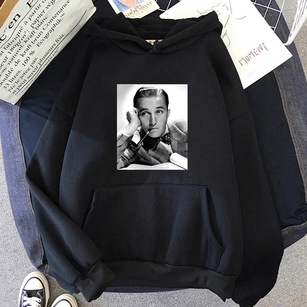 

Bing Crosby Hoodies Graphic Printing Hip Hop Comfortable Sweatshirts Long-sleeved Gothic Fleece Clothes Moletom Retro Pullovers 3XL