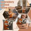 Single-sided Imitation Embroidery Printed Pillowcase With A Two- Design, Perfect For Home And Living Room Decoration.