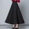 Herbst- und Winterrock Damen Ethnischer Stil Druck Hoher Bund A-Linie Rock Mittellang Großer Schwingender Rock Tanzender Winterrock