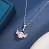 Titanium Steel Crown Wings Full Diamond Necklace for Women - Elegant and Versatile Clavicle Accessory.