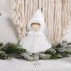 Festive Christmas Tree Ornaments: Pointed Hat Mesh Girl Pendants