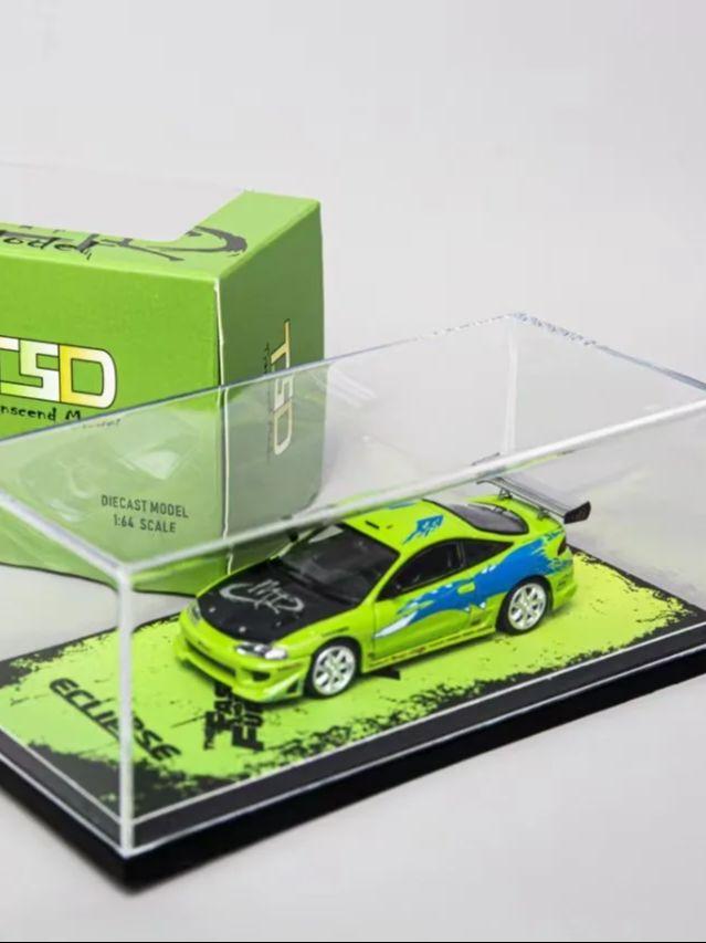 TSD 1:64 Scale Eclipse Alloy Diecast Car Model Mini Sports Vehicle Collectible Toy Car for Hobbyist Collection Display Gift