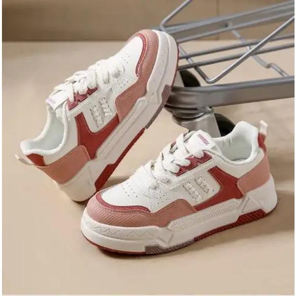 Őszi Új Vastag Talpú Fehér Lapos Cipő Női Alkalmi Cipő Női Divat Diák Deszkás Cipő Női C1202