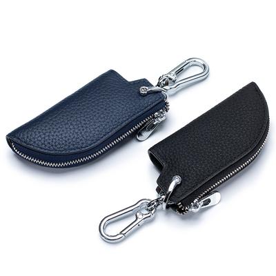 Customize Vintage Universal Style Competitive Price Pu Leather Car Key Case Pouch Bag Holder with Chip