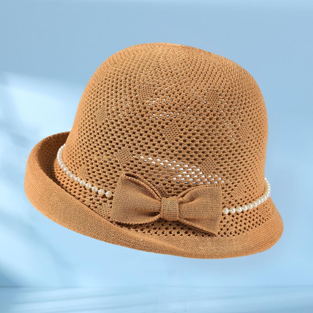 Hat Female Spring And Summer Fashion Foreign Style Thin Face Small Visor Sunscreen Bucket Hat Female Hollow