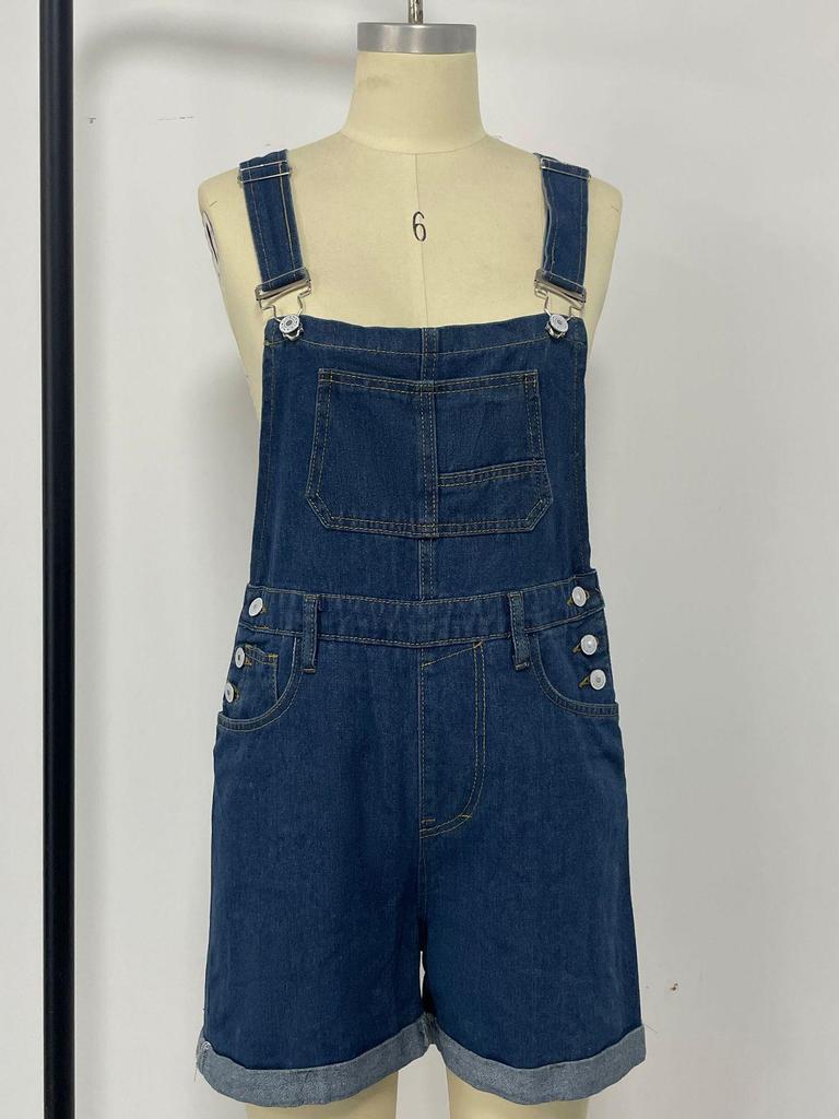 Women's Loose Multi-Pocket Overalls Jeans - European & American Style