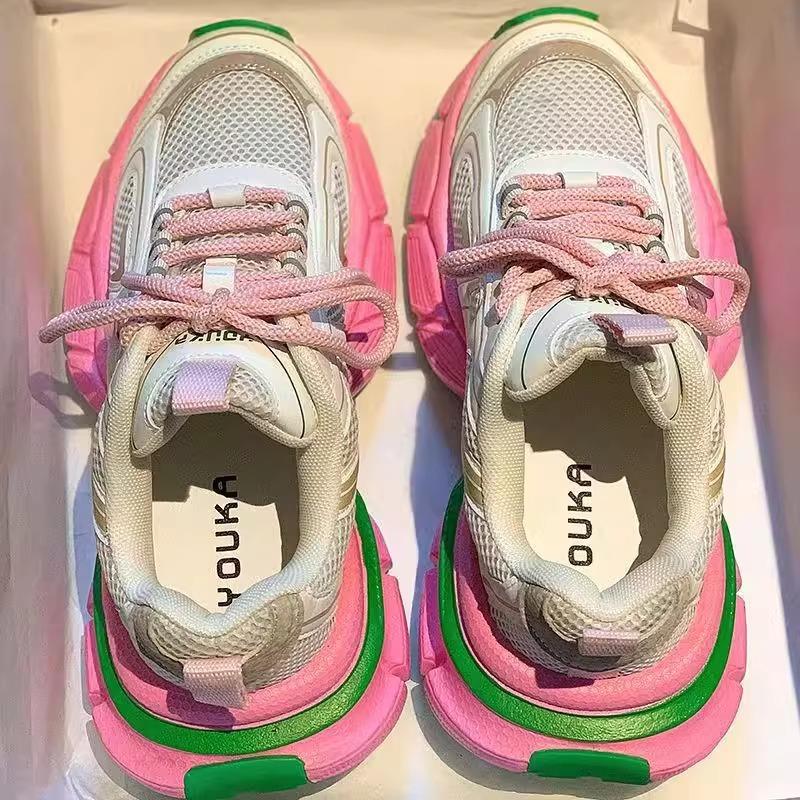 

Mesh sneakers women s summer breathable versatile casual platform dad shoes women 40