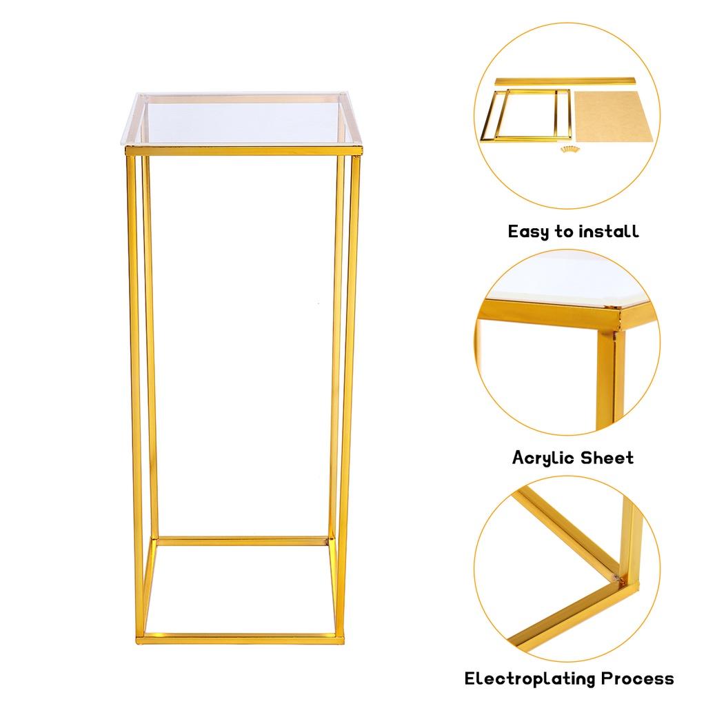 New Shiny Metal Iron Rectangle Square Frame Backdrop Gold Wedding Arch Gold-Plated Geometric Flower Stand Home Decoration Gold