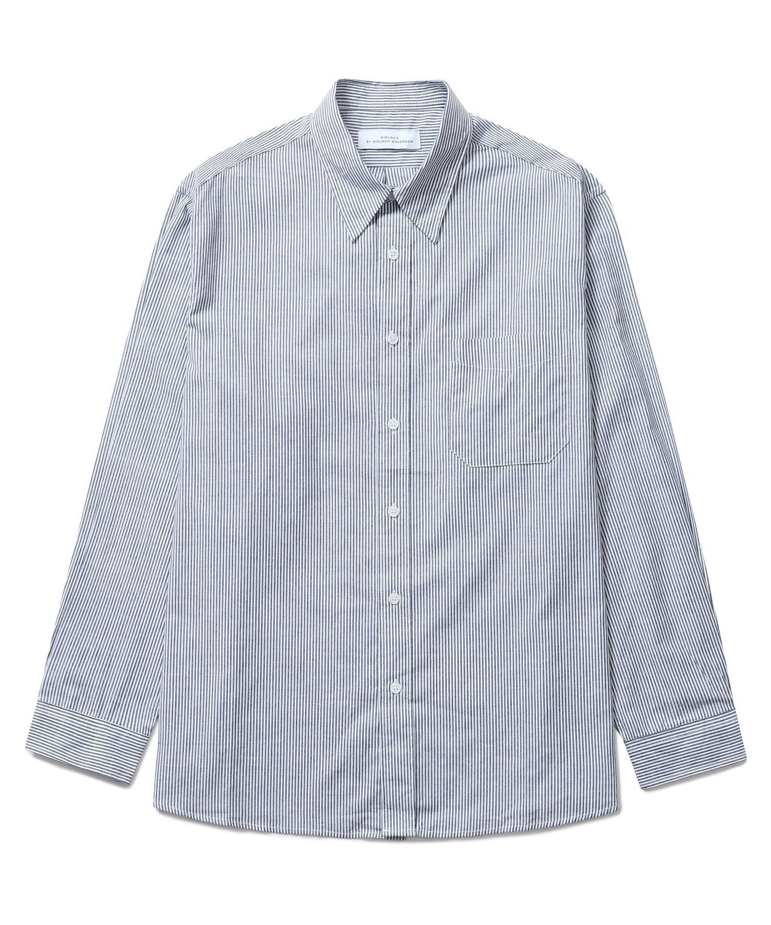 Connect Kinrock Oxford Striped Shirt (Navy) Navy/L