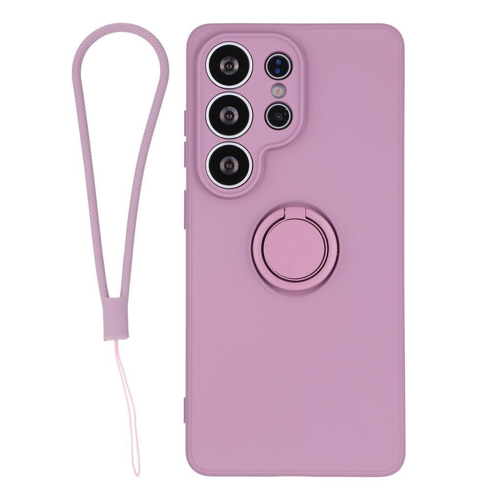 Für Samsung Galaxy S26 Ultra Silikonhülle mit Riemenring Ständer Handyhülle