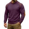 Men's Solid Color Round Neck Long Sleeve Tops Men's Sports Large Size Casual Round Neck Tops