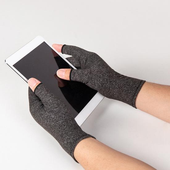 Compression Arthritis Gloves Women Men Stretchy Hand Compression Wrap Fingerless Fitness Gloves for Hand Pain Relief Osteoarthritis Typing Driving